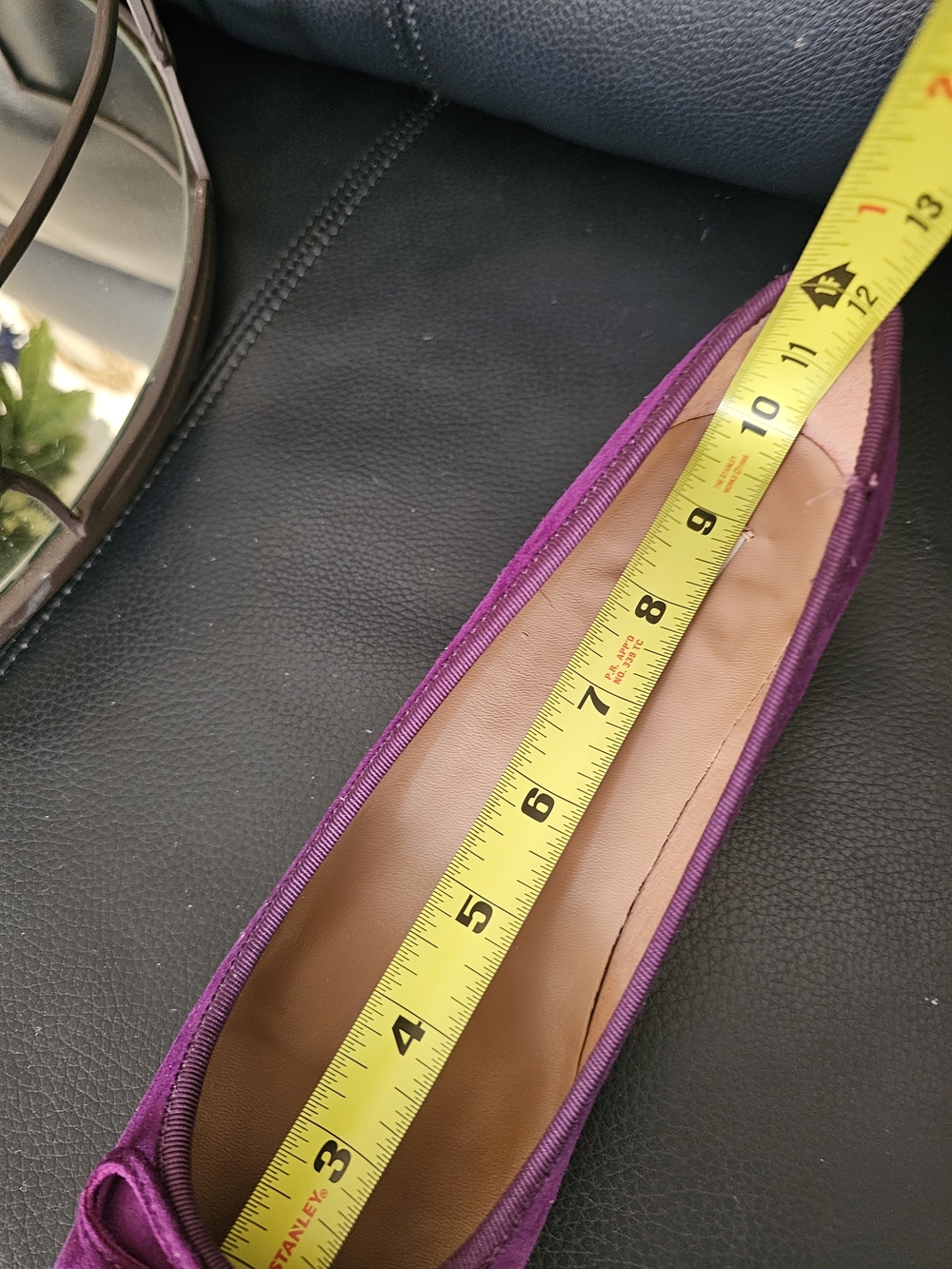 Bibi Lou Women's Purple Suede Ballet Flats - Picture 5 of 5